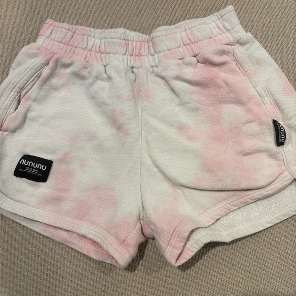 Nununu Pink and White girls shorts